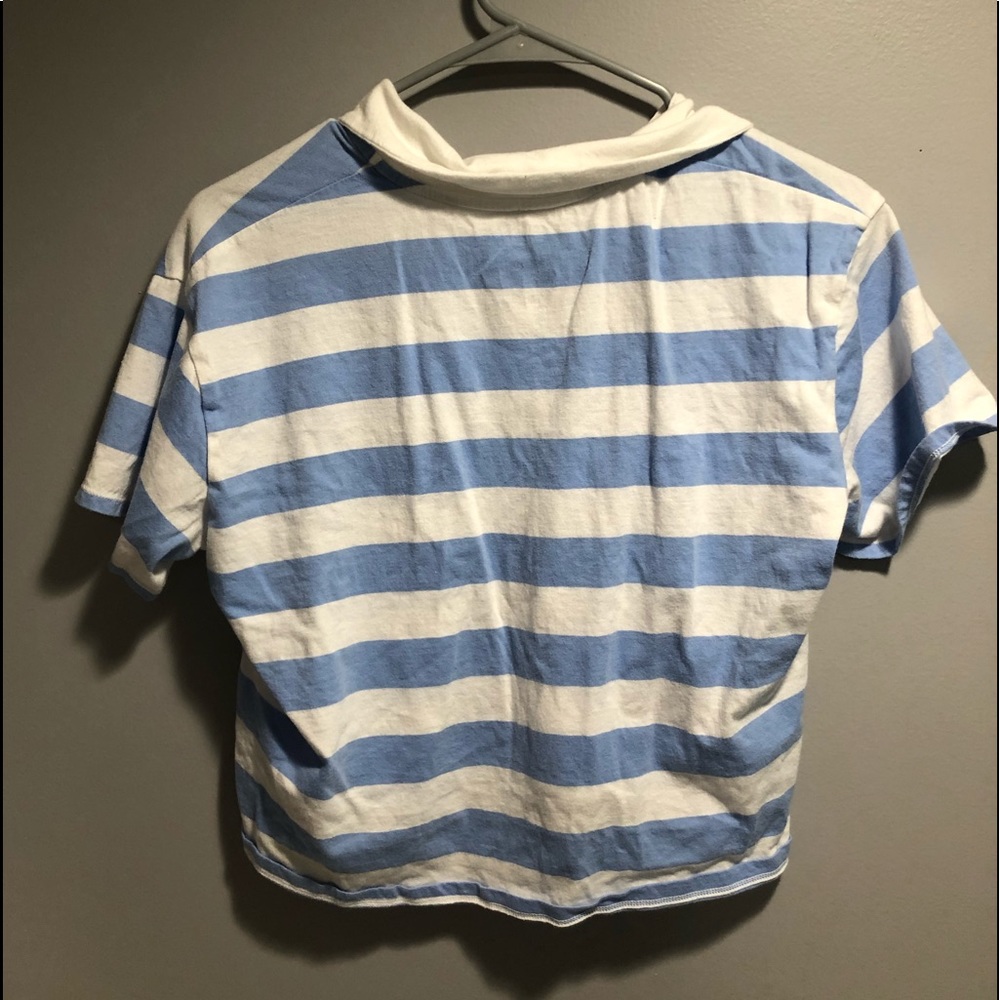 Striped Collared Top - Picture 2 of 2